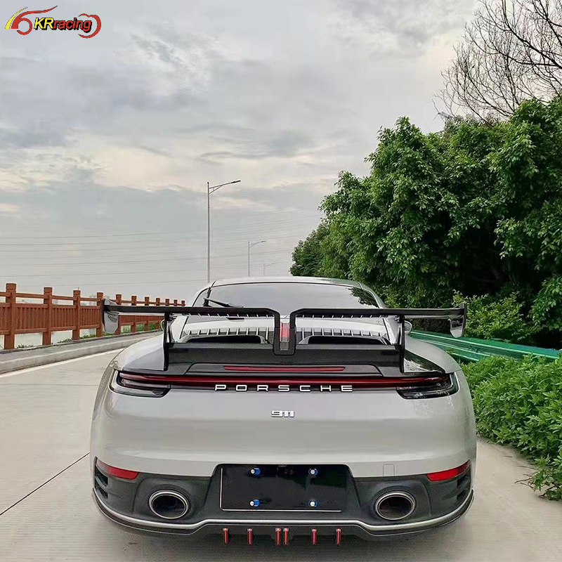 Techart Dry Carbon Fiber Rear Diffuser Lip For Porsche 992 Carrera S ...