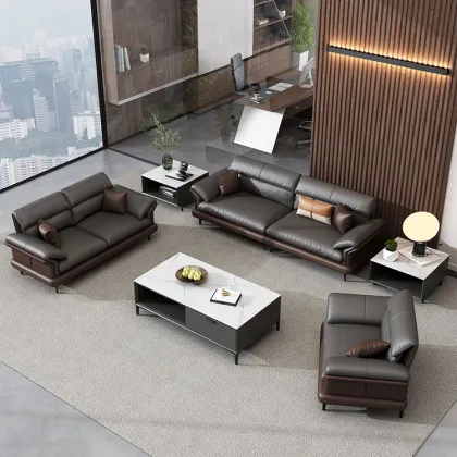 Leather CEO Office Sofa Set - Liyu Designer Low Price Furniture