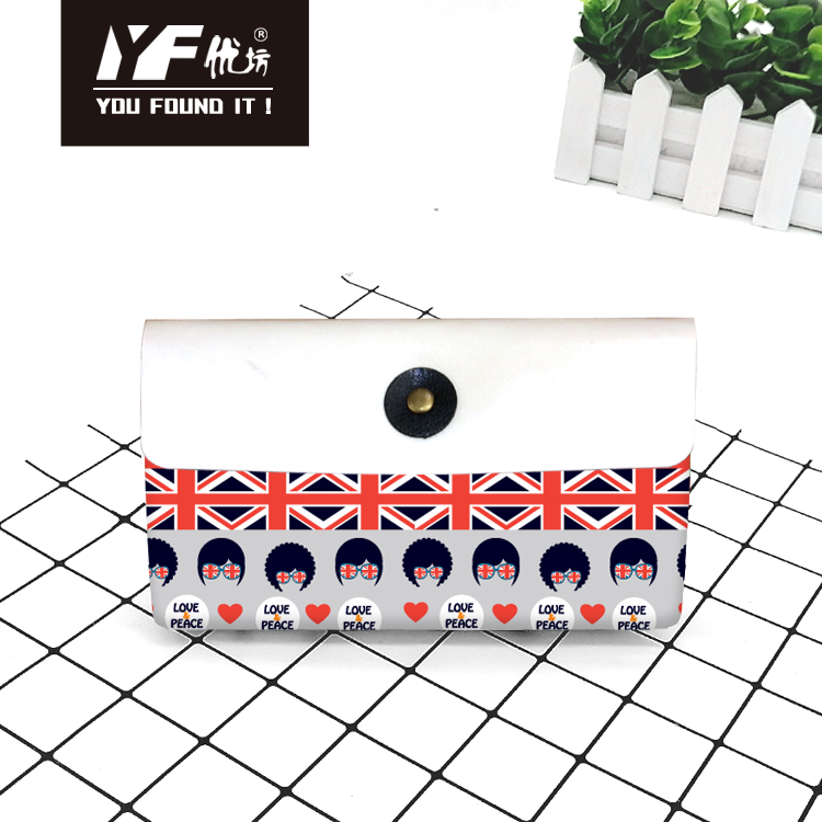 Bolsa de couro britânica de estilo britânico personalizado capa de lápis e bolsa multifuncional