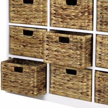 3x3 Storage Unit - 9 Drawer with Seagrass Baskets