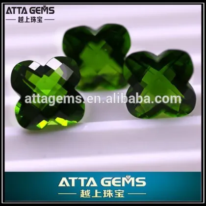 apple green glass-plum blossom cut created quartz