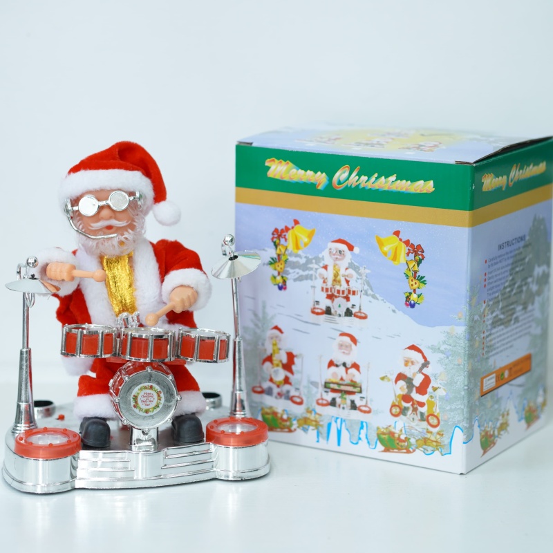 Band Playing Electric Santa Figure