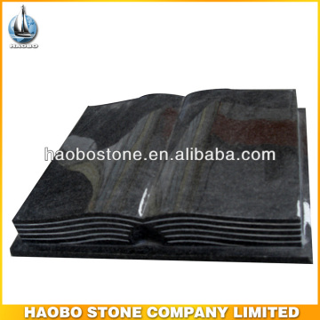 Shanxi Black Granite Book Memorial Headstone