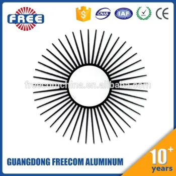 Hollow round led light heat sink extrusion aluminum profile for radiator