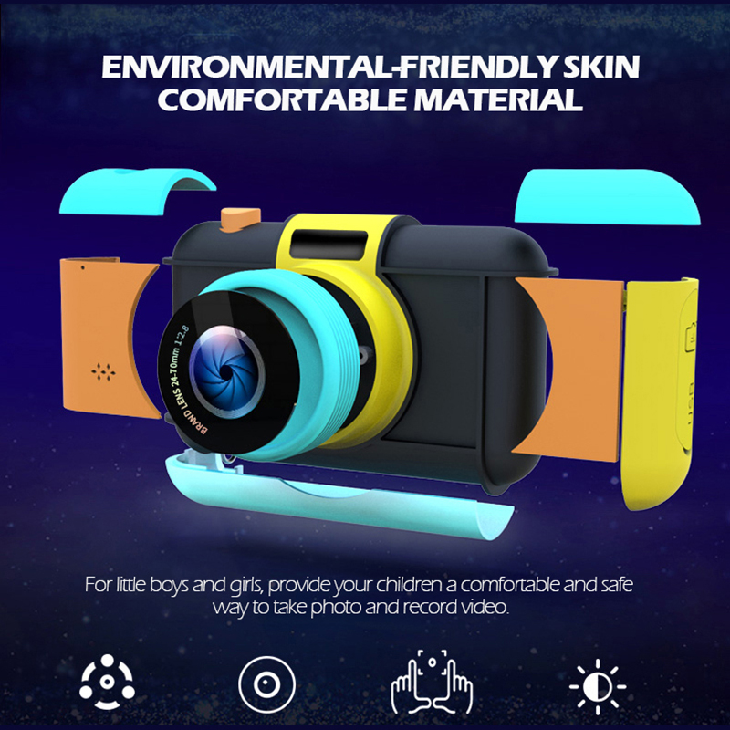 Children Mini Camera 2.4 Inch Ful HD Screen Dual Lens Digital Camera Toy Holiday Photo Video Christmas Gift Camera Toy