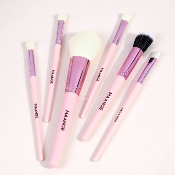Custom Logo Professional Makeup Brush Set - High Quality 6pcs Soft Foundation Brushes