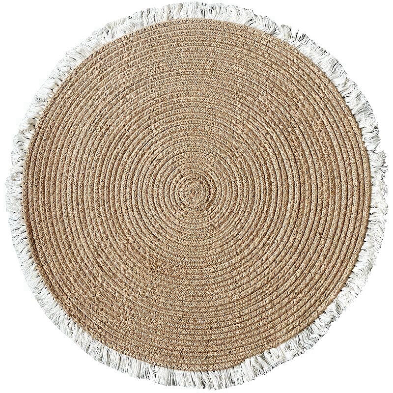 Living Room Jute Hemp Braided Woven Carpet Area Rugs Floor Mats