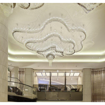 Multi-layer crystal chandelier for hotel foyer