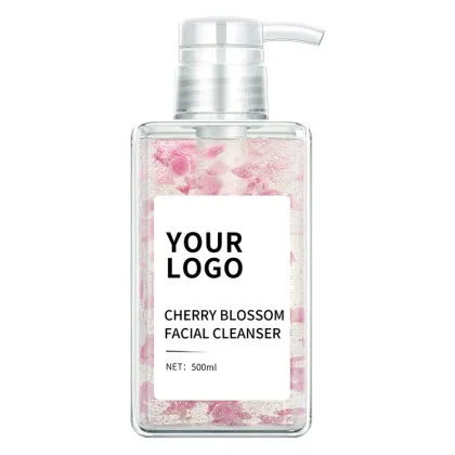 Customized New Brand Mild Non-Irritating Collagen Cherry Blossom Facial Cleanser