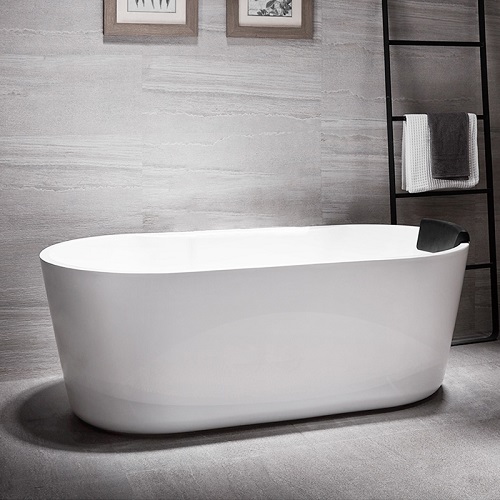 Chinese manufacturer artificial stone acrylic common indoor free standing bathtub bubble massage