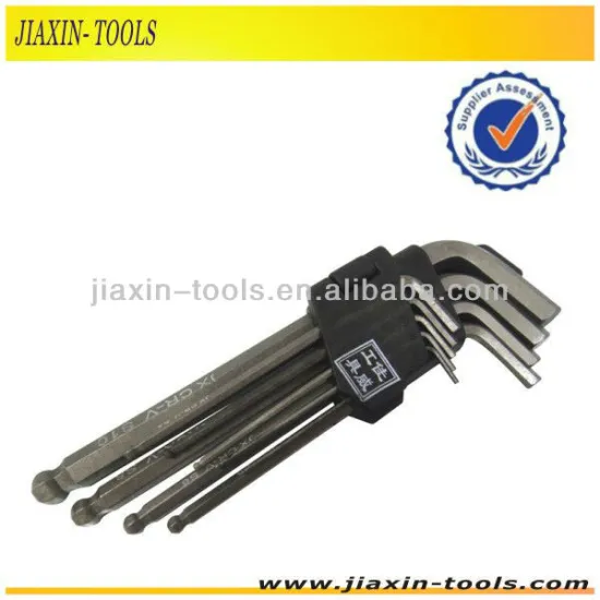Hot sale Fine Long Allen Wrench - 9PCS L Type Ball Point Hex Key Allen Wrench Set