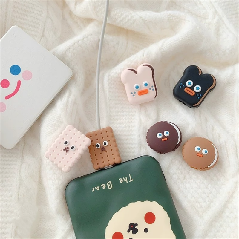 Cable Bite Cartoon Cute Cable Protector Wire Winder Data Line Cord For Iphone USB Charging Protective Cover Winder Organizer