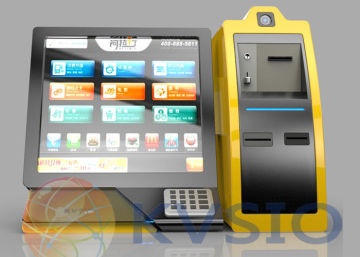 Desktop Style Eco Friendly Retail / Ordering / Payment Countertop Kiosk With Keyboard