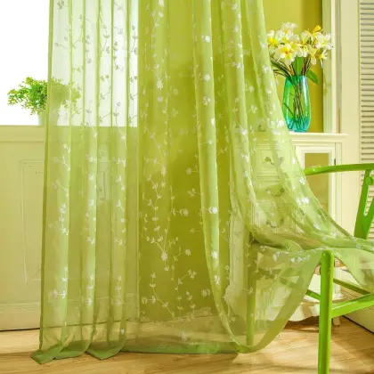 Embroidered Luxury Blackout Office Curtains and Drapes