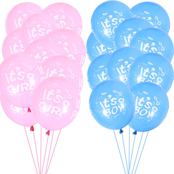 To jest dekoracje balonowe dla chłopców - 12 -calowe jasnoniebieskie i różowe balony lateksowe