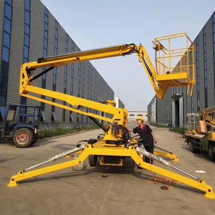 10m diesel power battery power automatic boom lifter