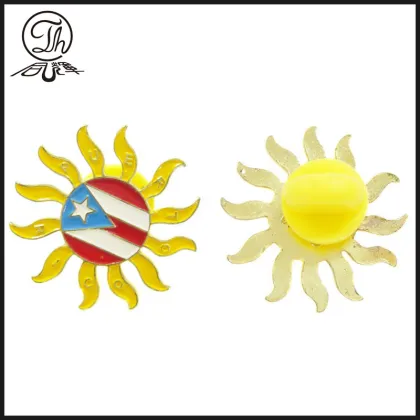 3D transparent paint star pin badge