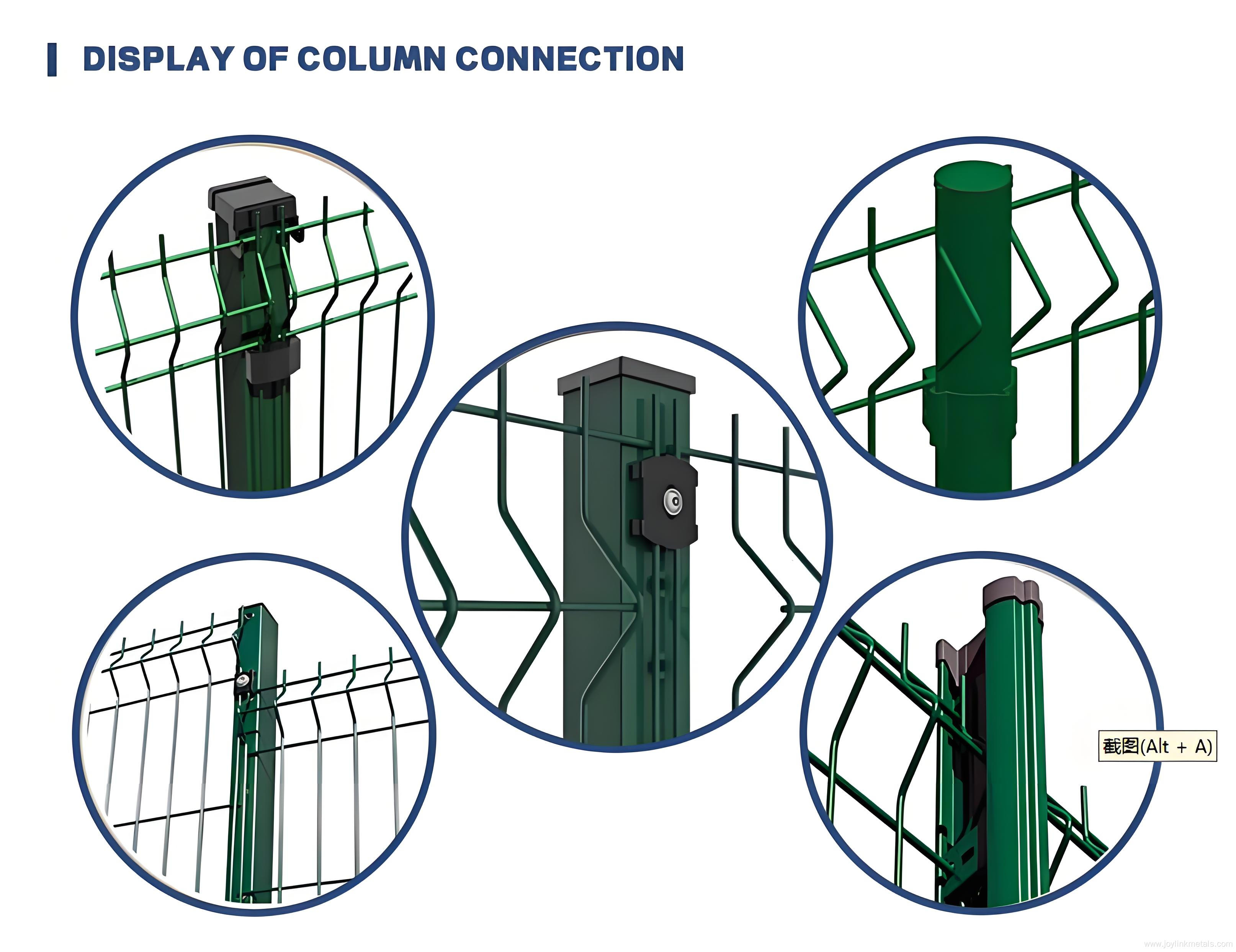 Pvc Coated Galvanized v Bend Curved 3d Fence