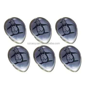 Custom Clear 3D Epoxy Resin Dome Silver PET Stickers Printing Service