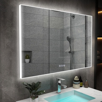 Dolap ve Havza için LED ile Özel Işıklı Dikdörtgen Akıllı Banyo Aynası