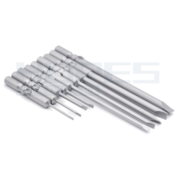 S2 Alloy Slot Bits with Various Shank Sizes and Screwdriver Lengths for Electric Tools