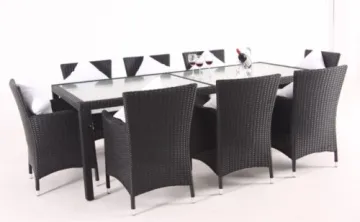 Dinning Sets For 8 People Pe Wicker Outdoor Furniture 