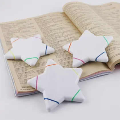 BKS Factory Wholesale: Cheap Logo Printing Star Shape Highlight Marker Pen