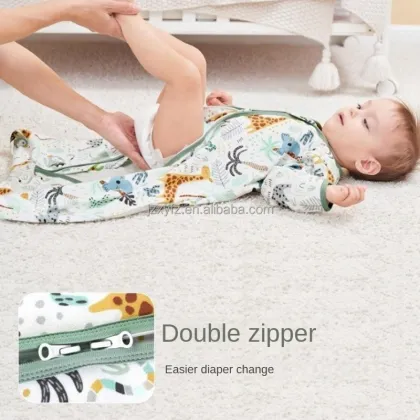Warm 2-Piece Anti-Kick Baby Pajamas for Newborns - Winter & Summer