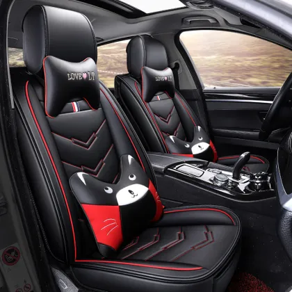 Four Seasons Leather Seat Covers for New Cars - Full Surrounding Cushion for Five Seats