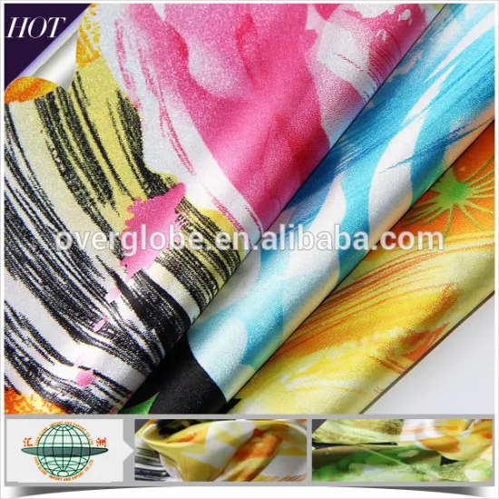 90gsm Printed Stretch Satin Fabric China Supplier