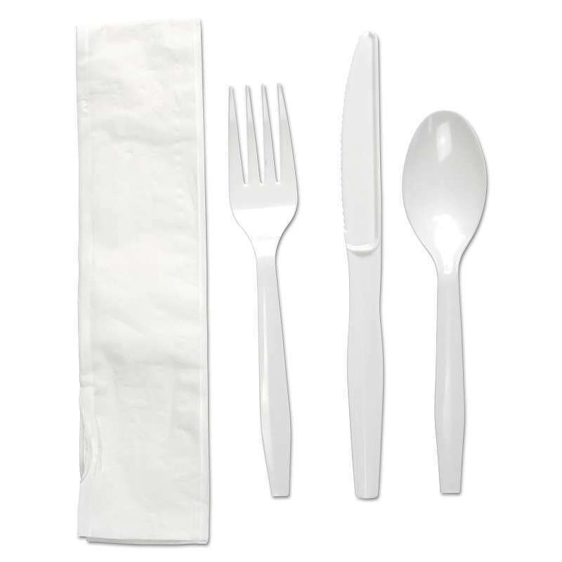 Disposable Biodegradable Knife Plastic Cutlery Set with Napkin