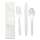 Disposable Biodegradable Knife Plastic Cutlery Set with Napkin