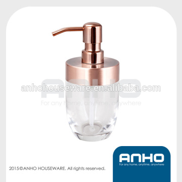 High quality plastic soap dispenser in antique brass plated