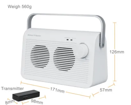 Voice Amplifier: Mobile Teaching Loudspeaker - Black White