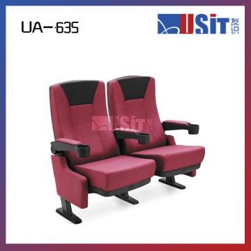 UA635 lounger style push back cinema chair with cupholder