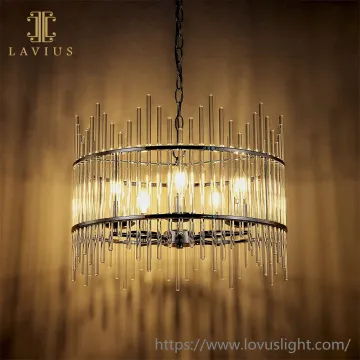 Concise modern design glass chandelier for villa living room
