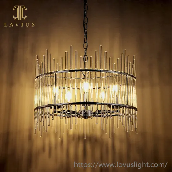 Concise modern design glass chandelier for villa living room