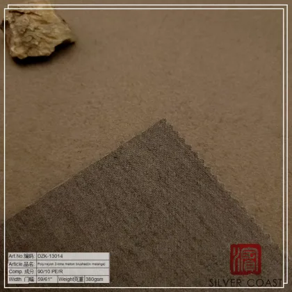 Poly rayon 2-tone melton knit brushed