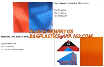 Blue Orange 4x5meter  Waterproof plastic PE tarpaulins, Orange Costom Industry HDPE Tarpaulin, Orange wholesaler portable PE fab