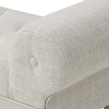 Modern White Bedroom Winter Hill Upholstered Bench