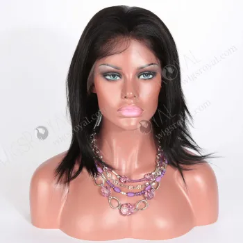 cheap Indian remy hair yaki texture short human hair wig for black women