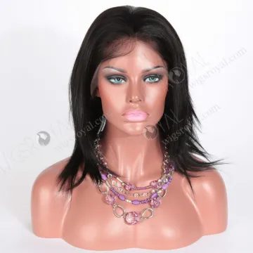 cheap Indian remy hair yaki texture short human hair wig for black women