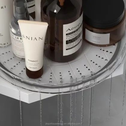 Lazy Susan Turntable Bathroom Corner Shelf and Shower Organizer