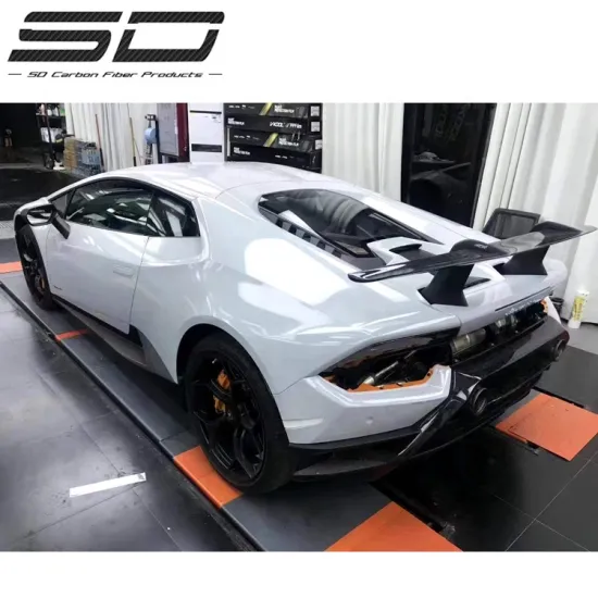 Carbon Fiber Huracan Spoiler Performante Wing for Lamborghini HURACAN 610/580, EVO, STO - Dry Carbon