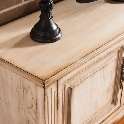 White Wash Wood Furniture Tv Cabinet