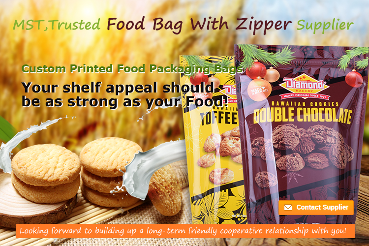 Custom printed stand up peanut packaging bags