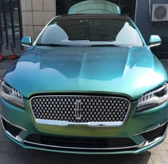 metallic fantasy grass green car wrap vinyl