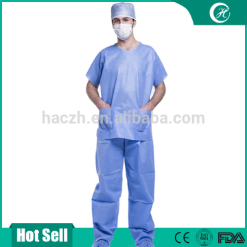 non woven sms nurse scrub suit design