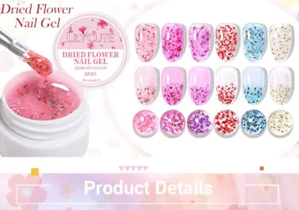 Transparent Nail Art Dry Flower Glue - Shiny Sheet Nail Oil Glue