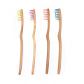 Οικολογική πρωτογενής χρωματική καμπύλη λαβή οδοντόβουρτσα μπαμπού